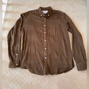 Corridor NYC Olive Twill Flannel Shirt
